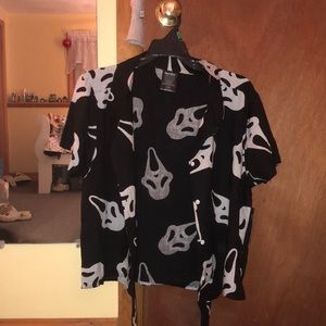 Ghost Face Scream Button Up Shirt